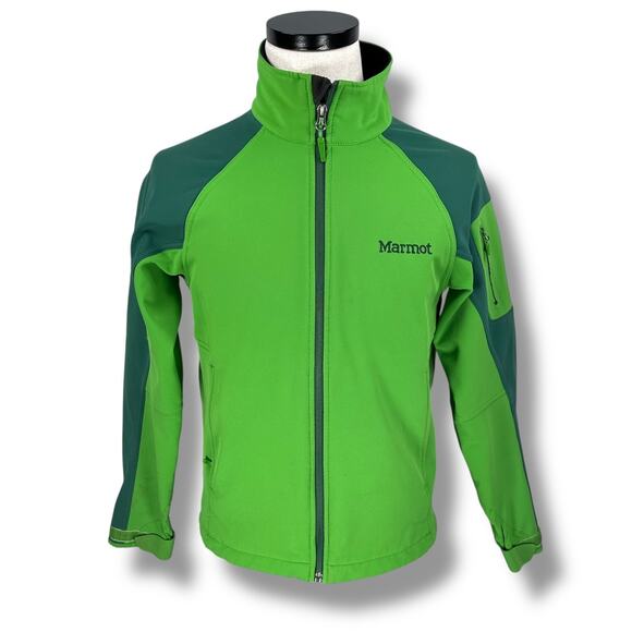 Marmot Gravity Jacket Men's Small Green Nylon Pockets Active Full Zip Outdoor - Picture 1 of 12